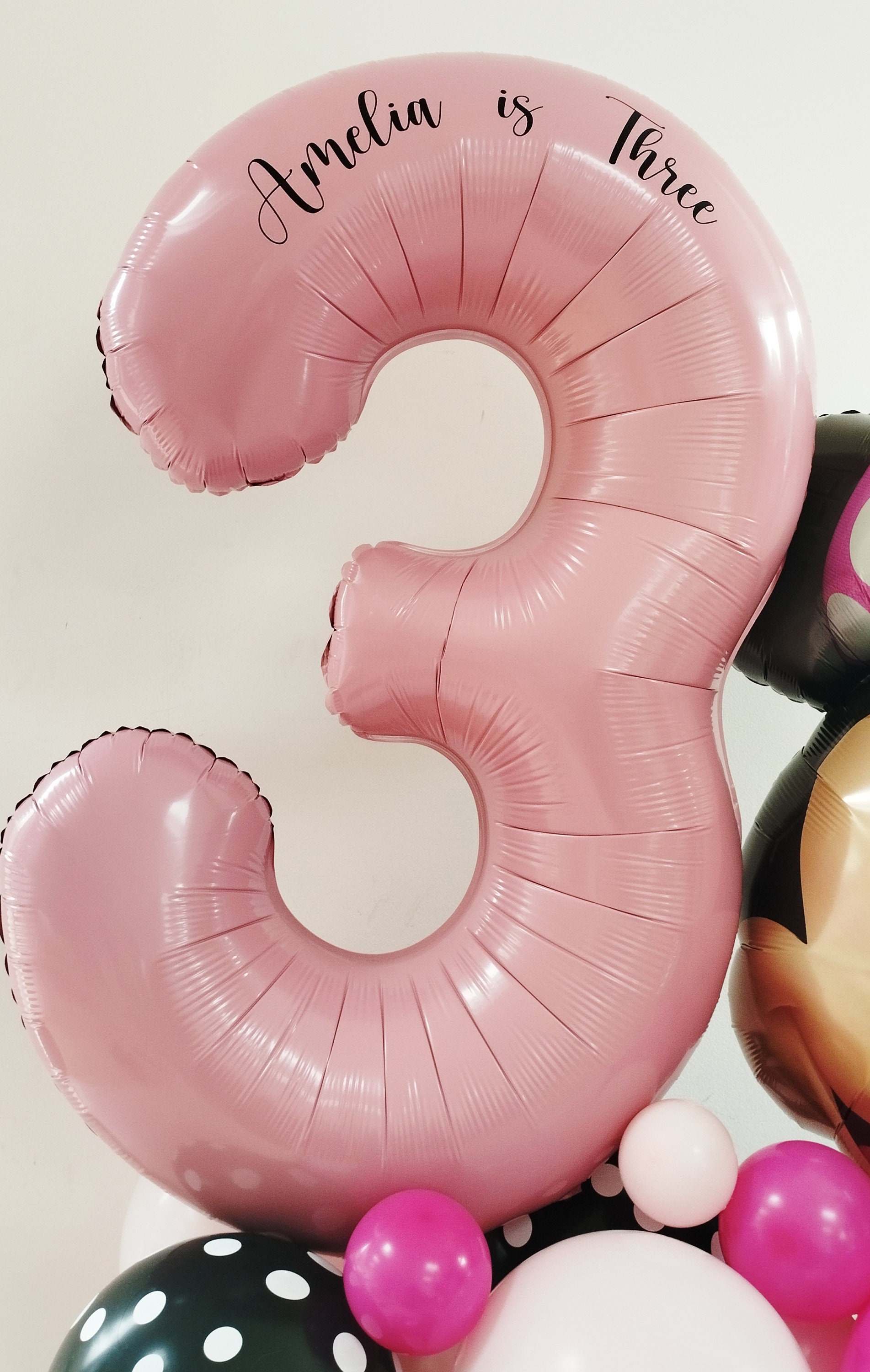 Mini Balloon Sculptures Number 3 Foil Balloon