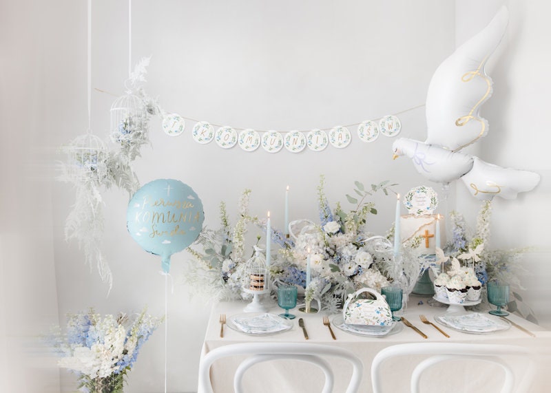 Dove Cup Cake Toppers Christening Party Decorations