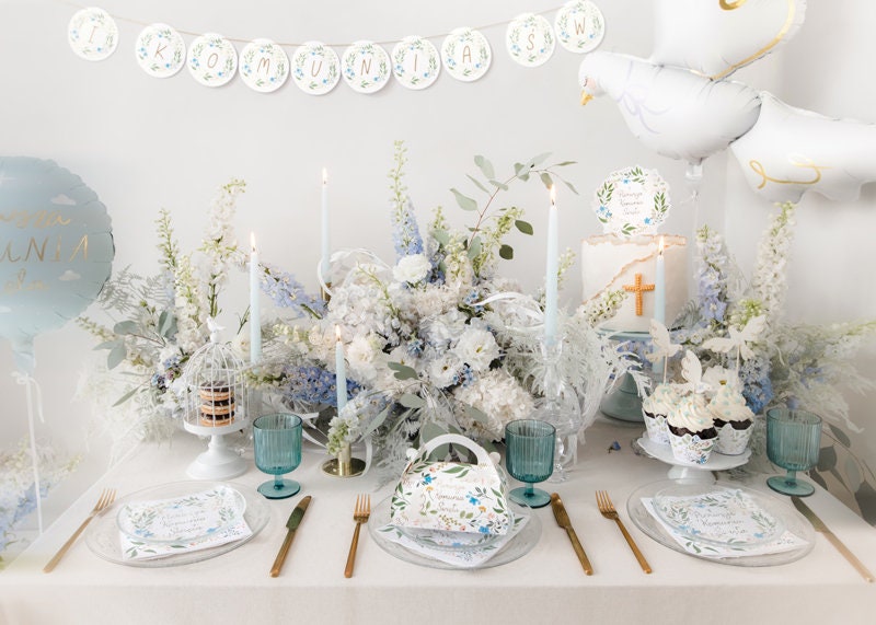 Dove Cup Cake Toppers Christening Party Decorations