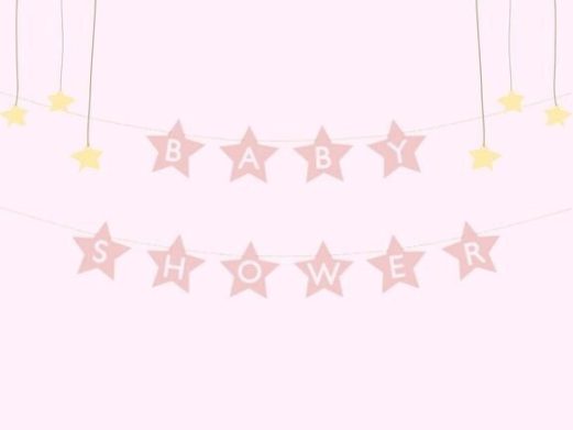 baby shower pink banner