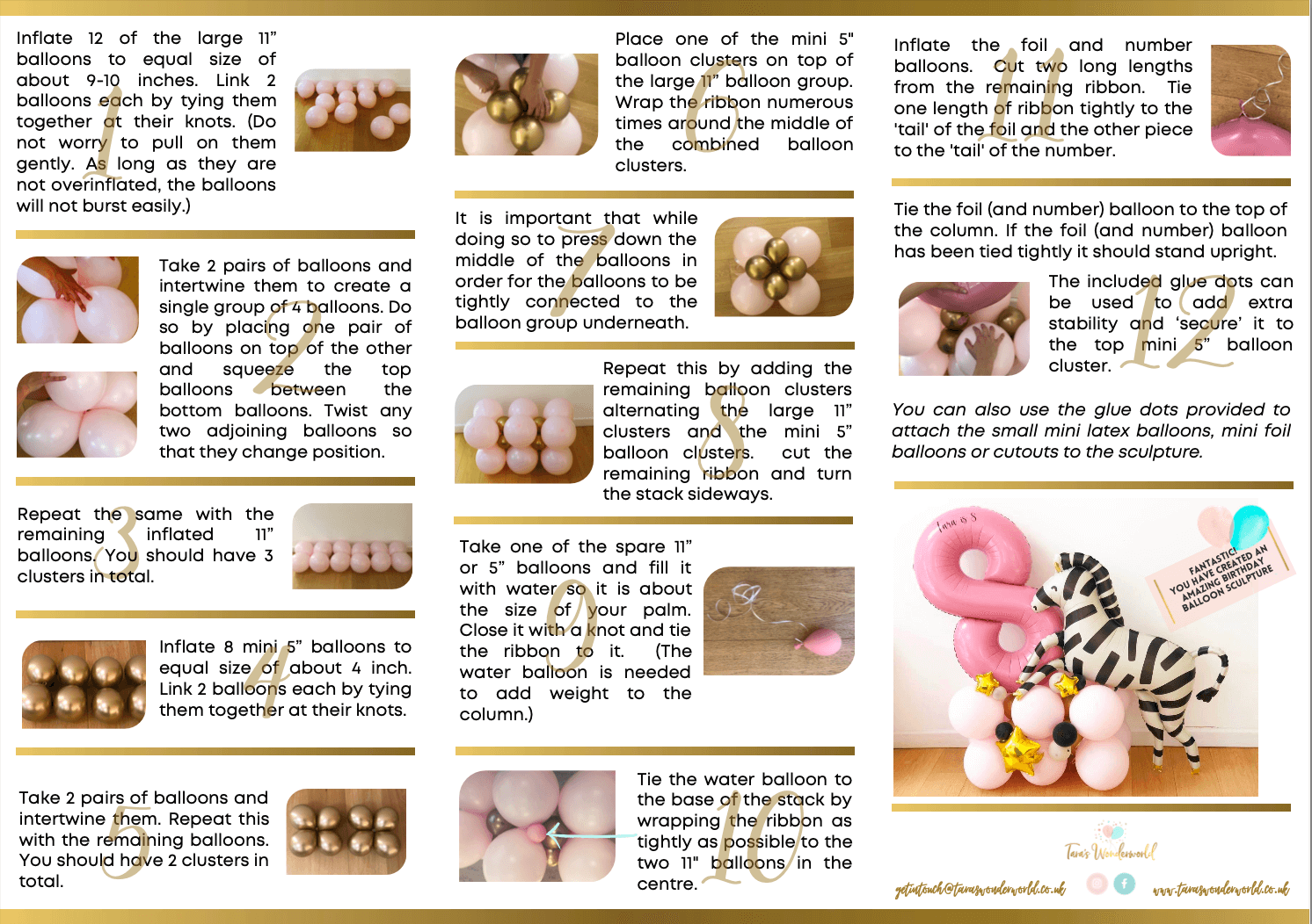 Jumbo Foil Sculpture Instructions
