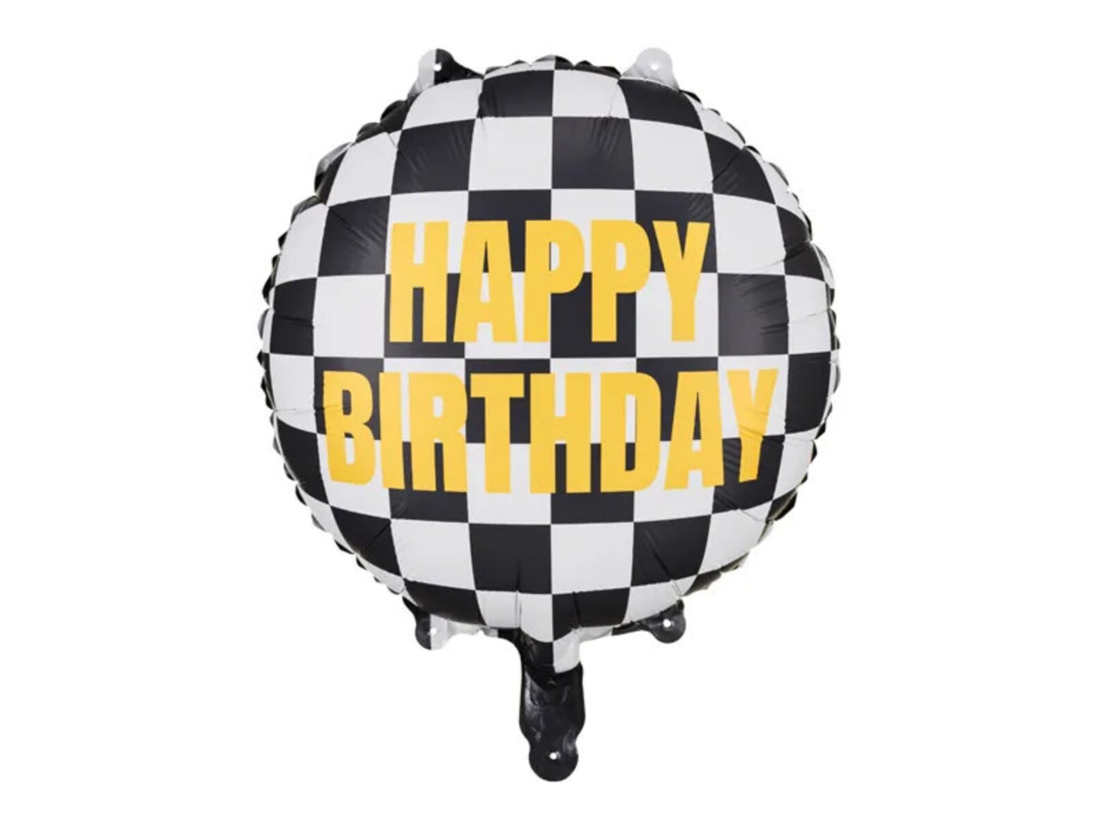 Checkered Flag Happy Birthday Foil Balloon