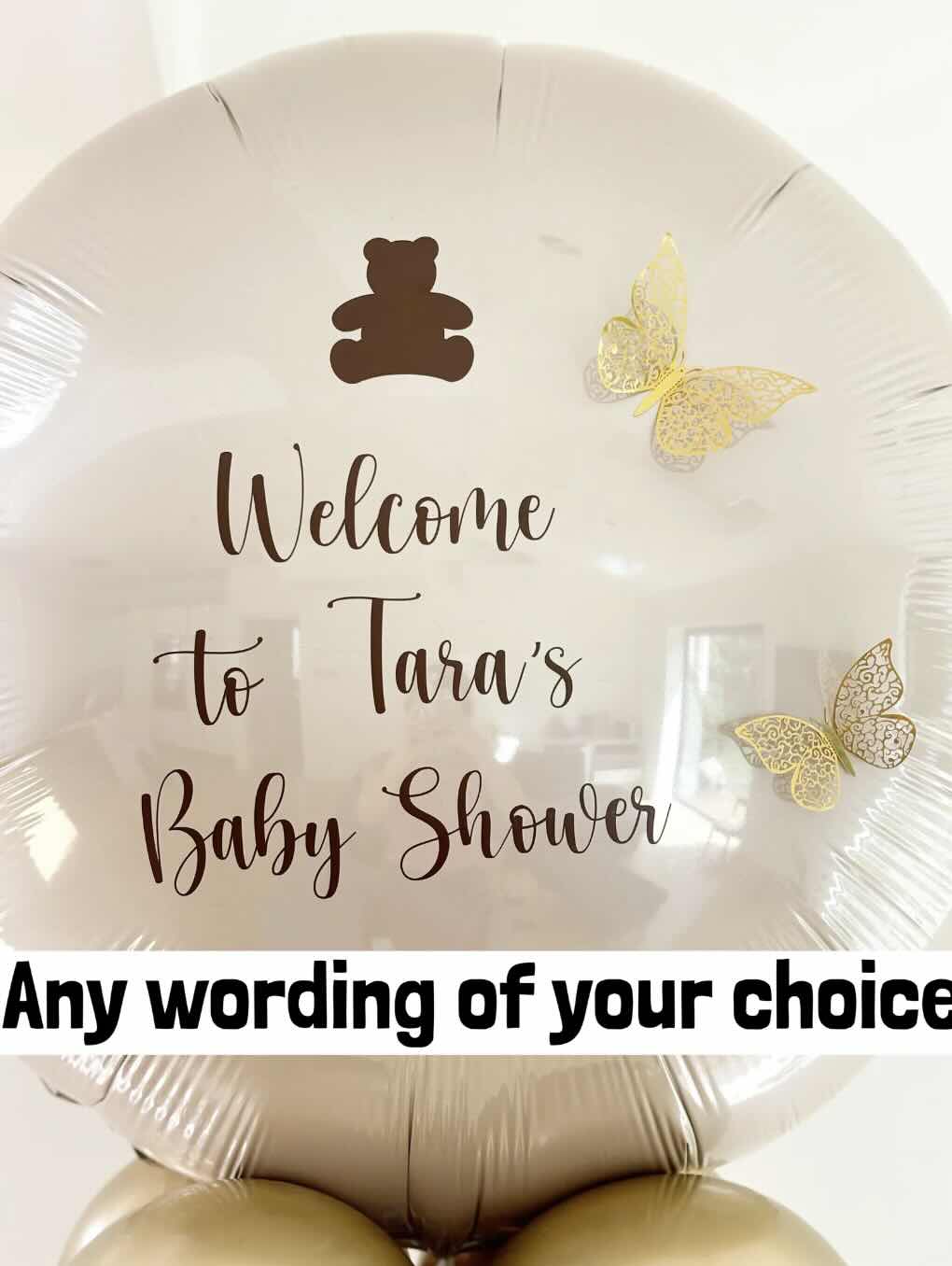 DIY Personalised Bear Balloon Stand