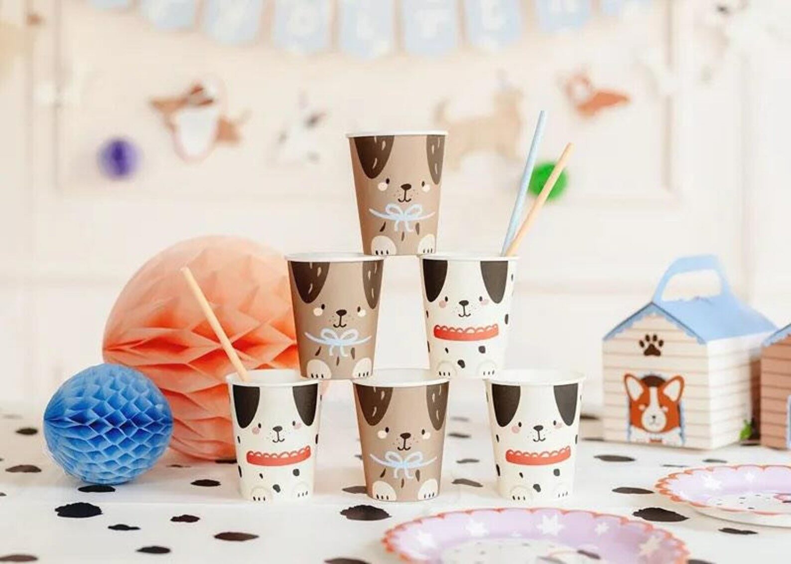 Dog Puppy Paper Cups