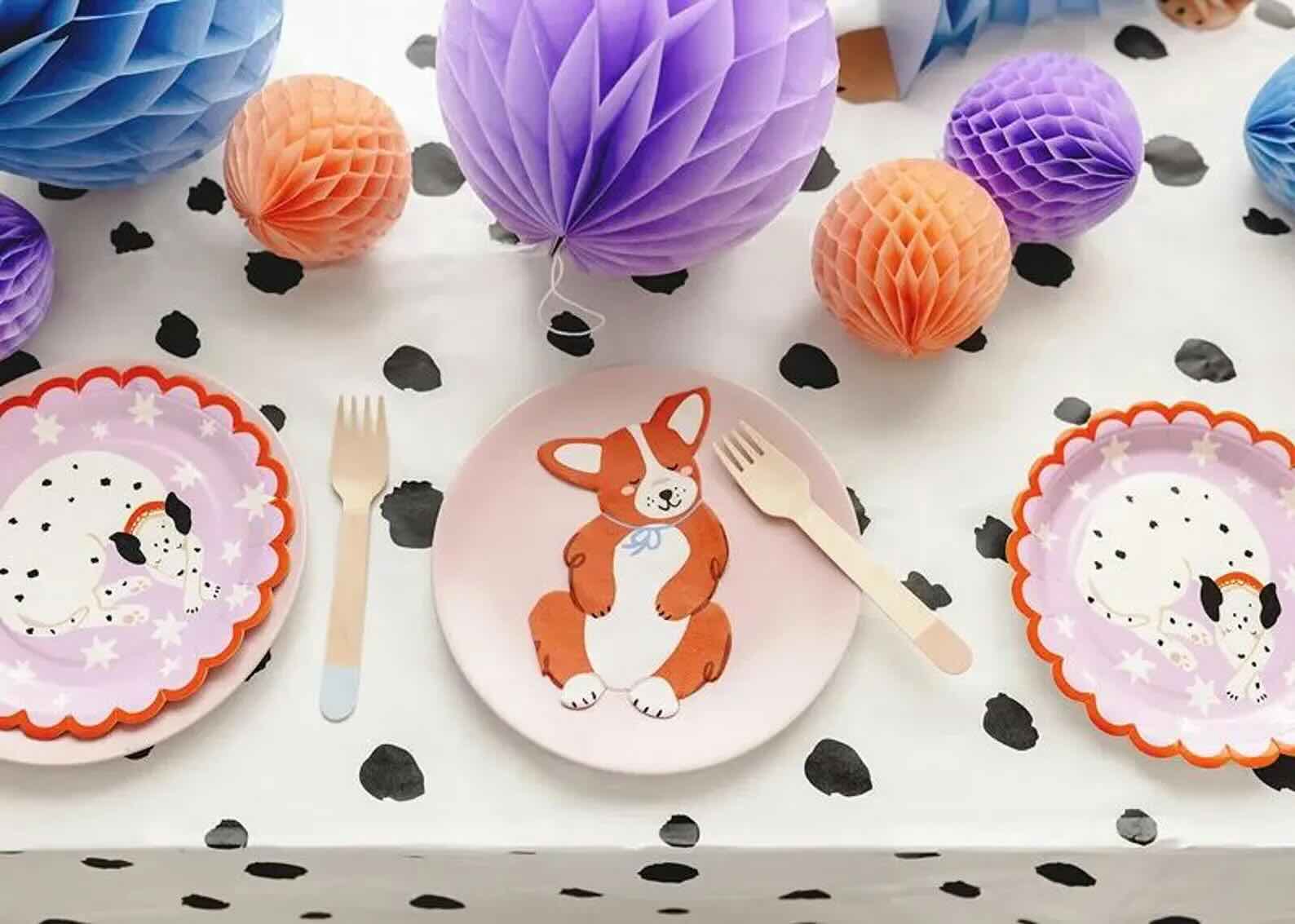 Dalmatian Dog Print Paper Table Cover