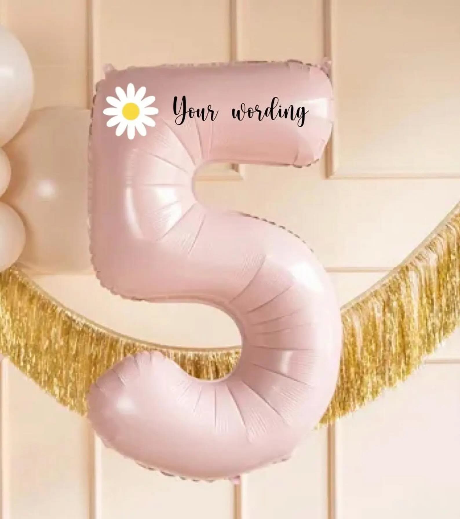 Personalised Uninflated Daisy Number Balloon