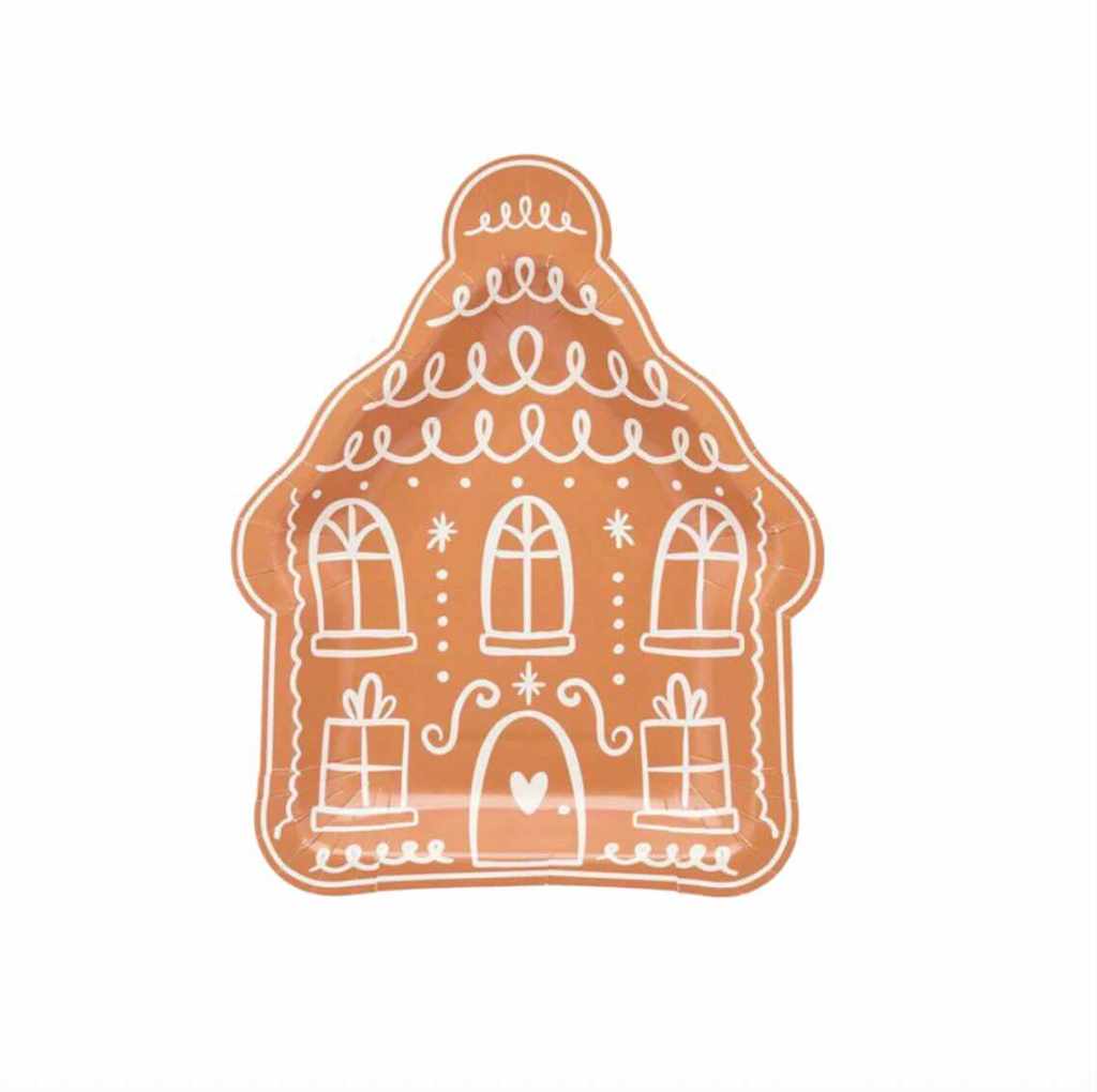 Gingerbread House Paper Plates